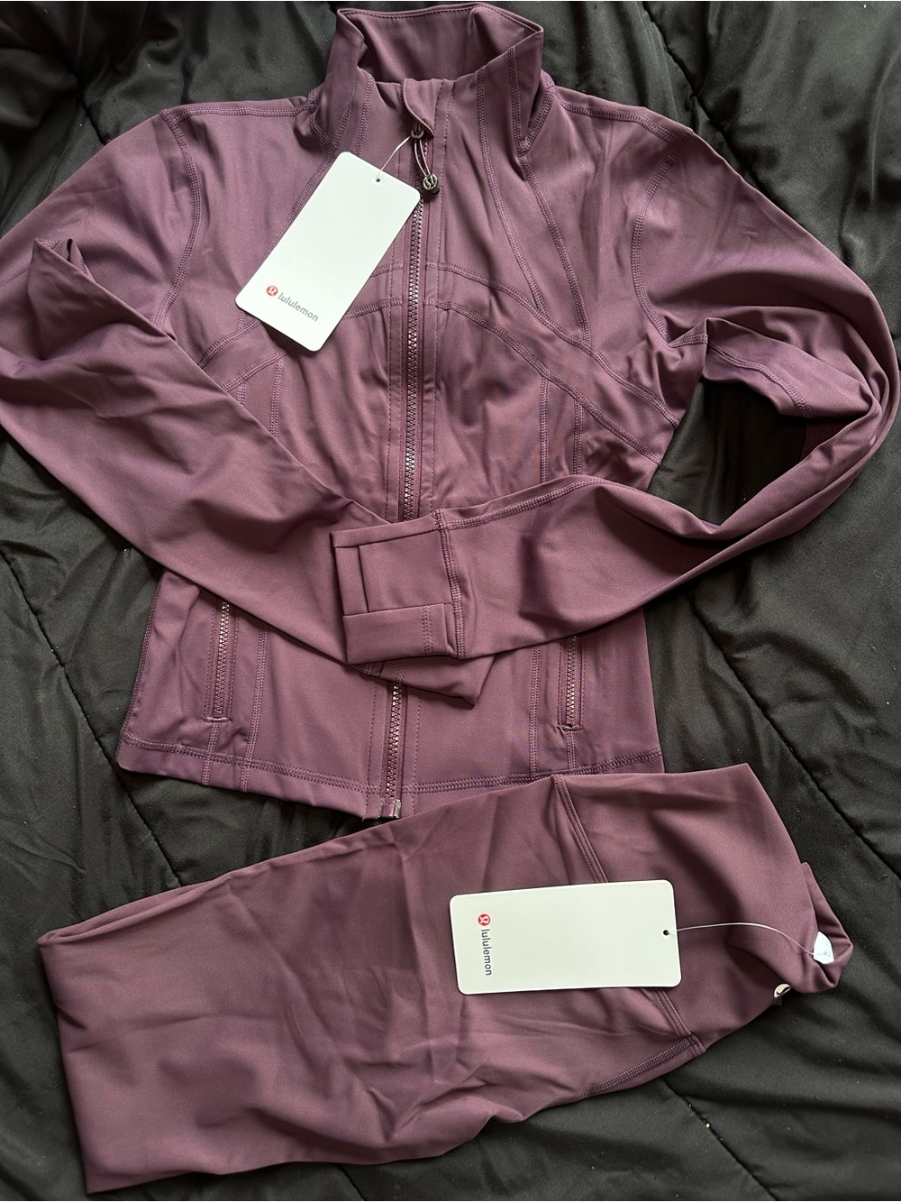 lululemon athletica Mauve-Purple Zip Jacket & Leggings Set